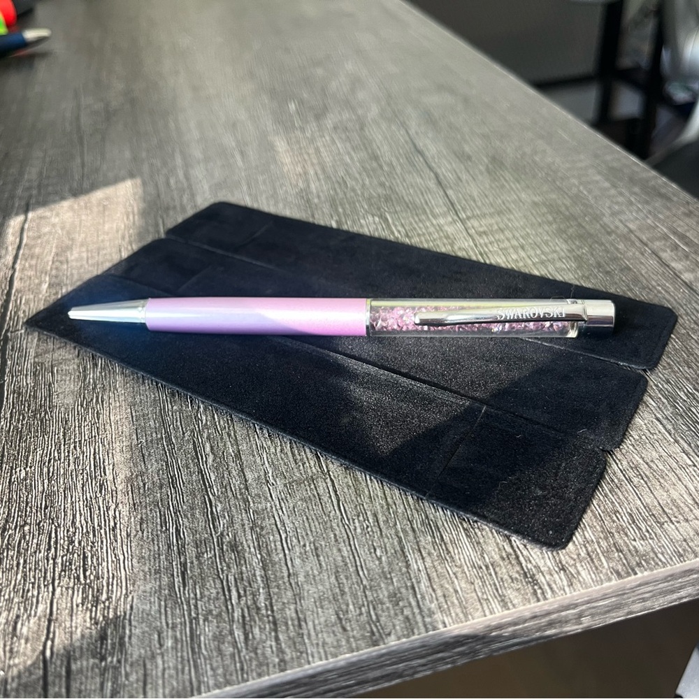 Pink and Silver Ballpoint Pen